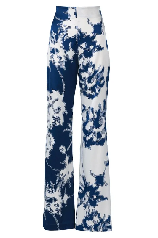 Andie Pant - Indigo Floral Relaxed Casual Leggings