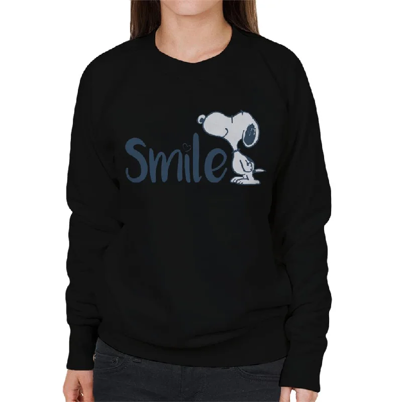 Peanuts Snoopy Smile Women's Sweatshirt Hoodie with Strings Custom Fit Adjustable