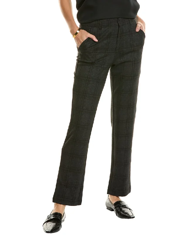 T Tahari High Waist Ankle Straight Pant Slim-Fit Khaki Pants