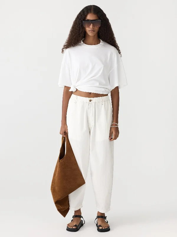 crushed cotton summer pant Trendy Wide-Legged Trousers