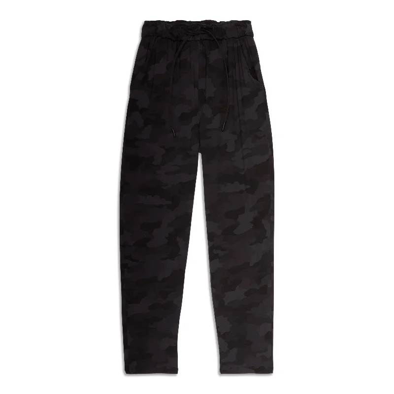 Stretch High-Rise Pant 7/8 Length - Resale Comfortable Pleated Pants
