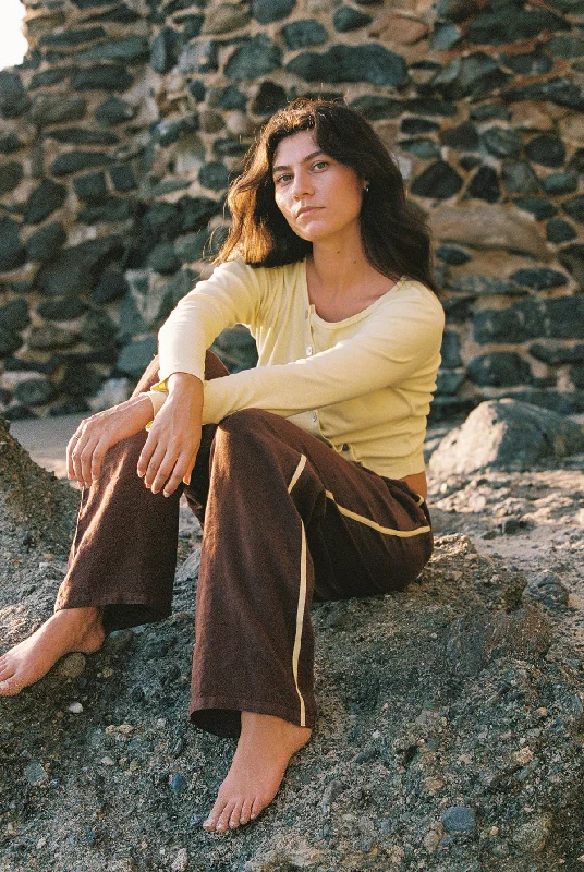 Linen Track Pant Elegant High-Waist Pants