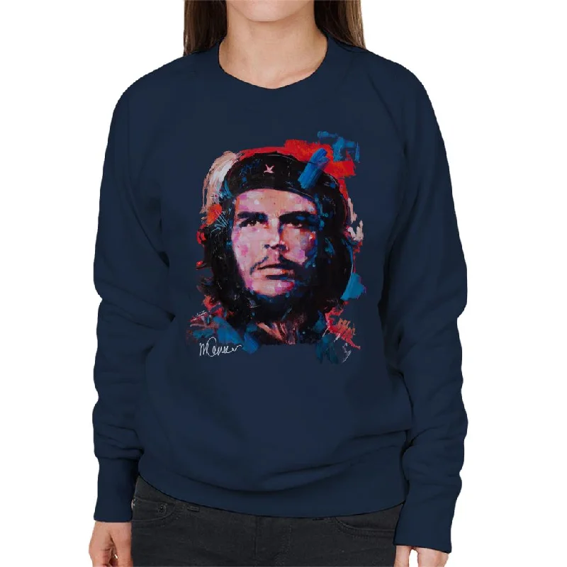 Sidney Maurer Original Portrait Of Che Guevara Women's Sweatshirt Hoodie with Elastic Waist Stretchable Comfortable