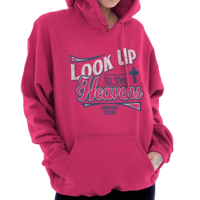 Look Up to Heavens Hoodie Hoodie with Gradient Ombre Colorful