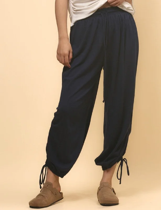 Ladies Elastic Waist String Tie Lantern Pants SKP4841 High-Waist Jeans