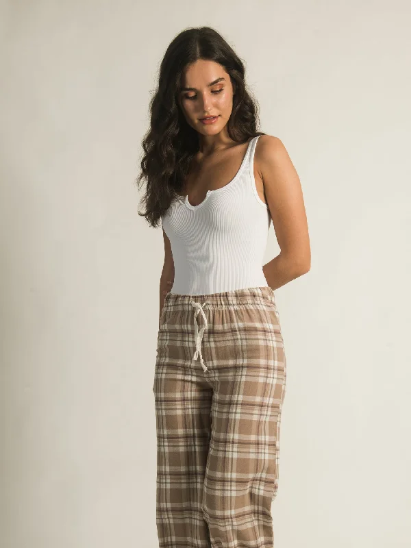 HARLOW NORA WIDELEG FLANNEL PANTS - CLEARANCE Classic Stretch Pants