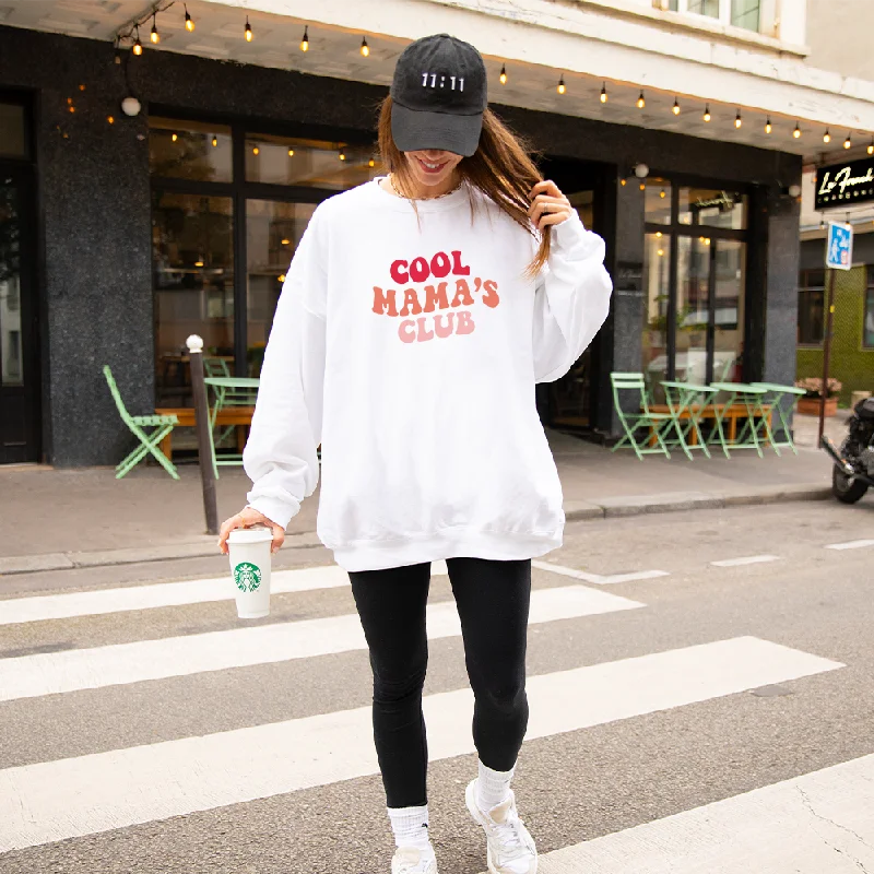 Cool Mamas Club Wave Sweatshirt Hoodie with Pocket Utility Practical