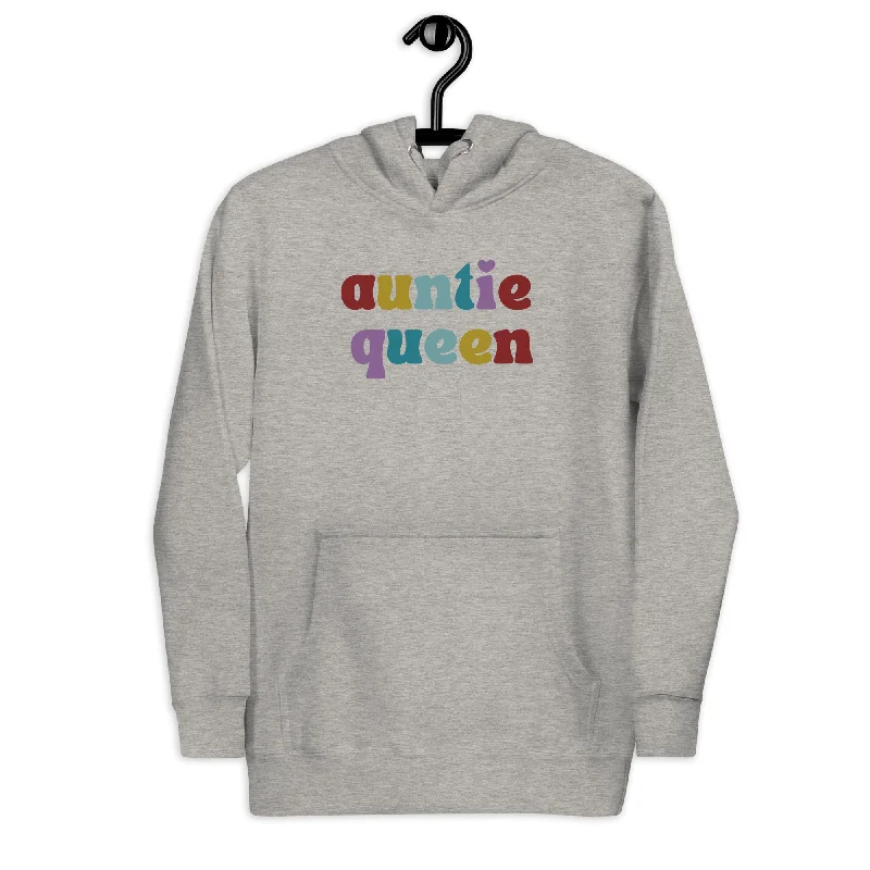 Auntie Queen Hoodie Hoodie with Print Artistic Unique