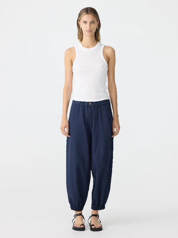 canvas summer pant Relaxed High-Waist Trousers