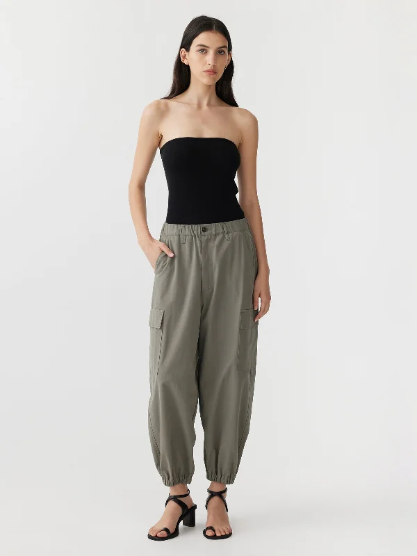 cotton canvas cargo pant Comfy High-Waist Jeans