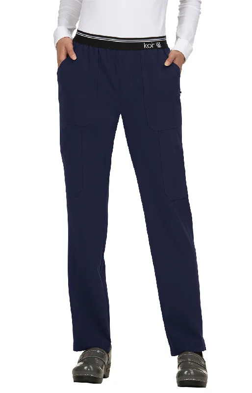 On The Run Pant Navy Elegant Wool Trousers