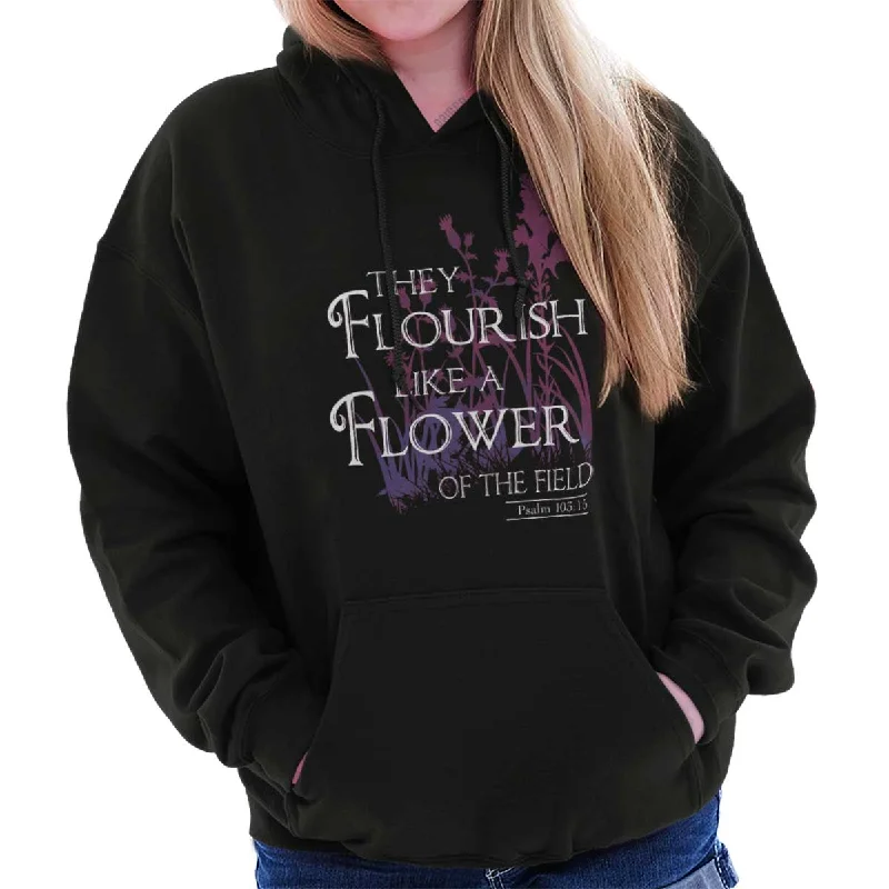 They Flourish Like A Flower Hoodie Hoodie with Gradient Ombre Colorful