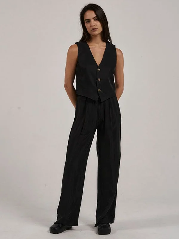 Artisan Cupro Pant - Black Formal Slim Pants