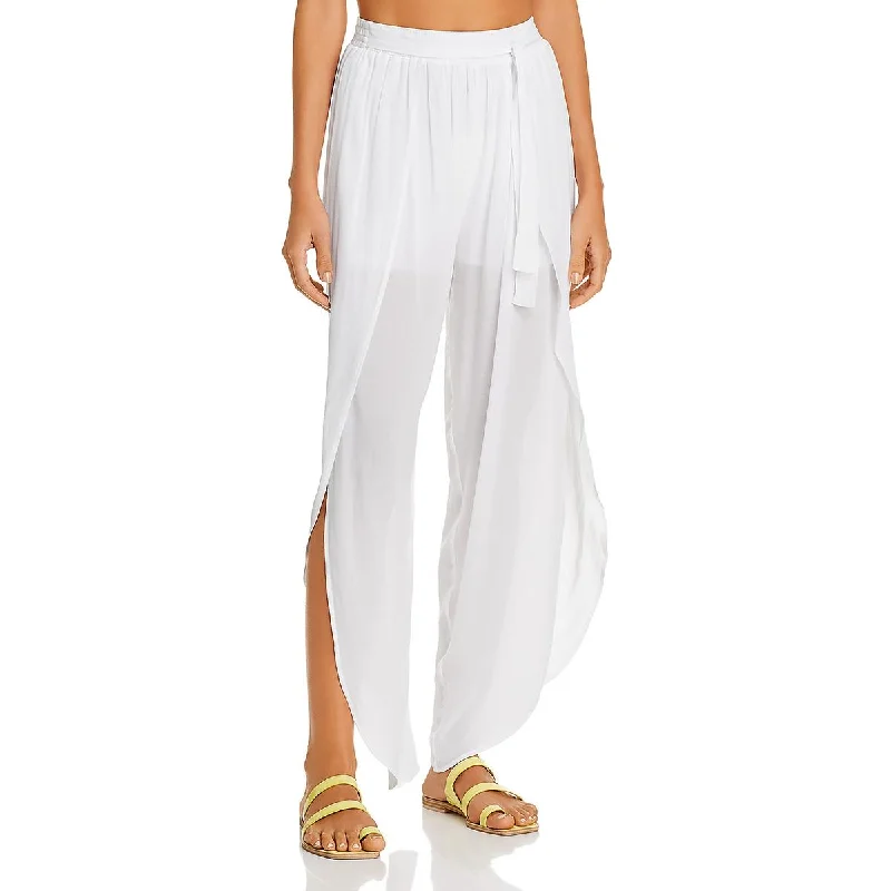 Womens Slit Pant Cover-Up Relaxed Fit Trousers