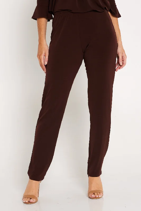 Gianna Pants - Chocolate Trendy Velvet Pants