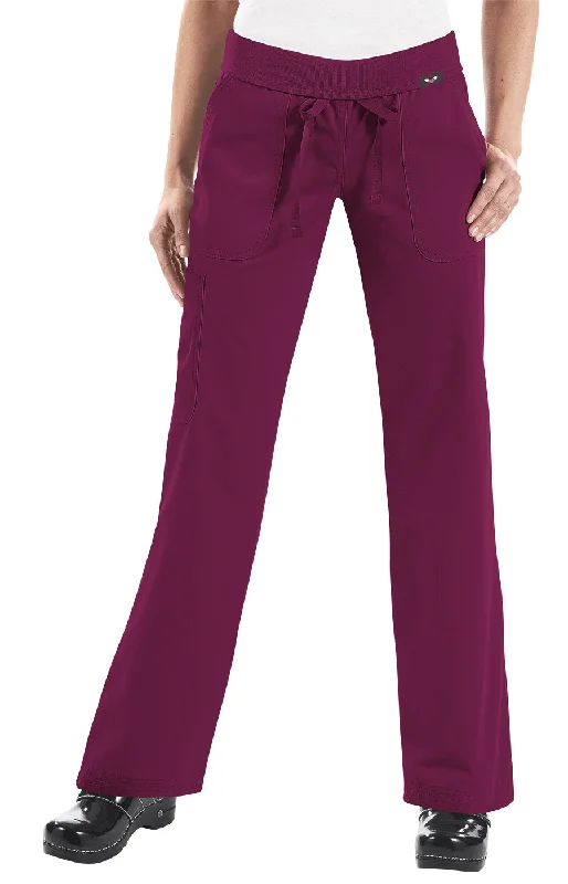 Morgan Pant Wine Trendy Wide-Legged Trousers