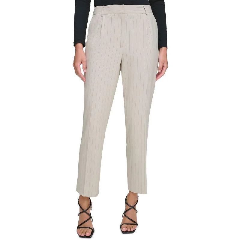 Womens Slim Leg Ankle Length Ankle Pants Elegant High-Waist Pants