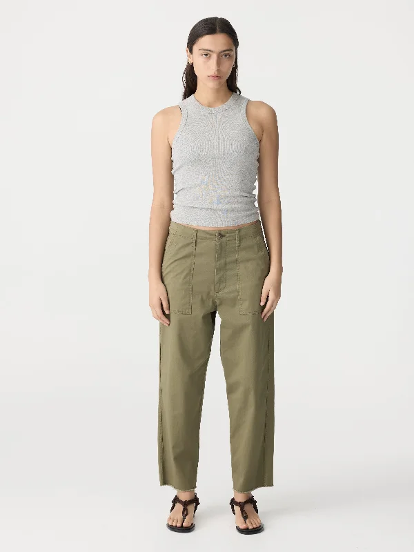 stretch cotton relaxed pant Elegant Palazzo Trousers