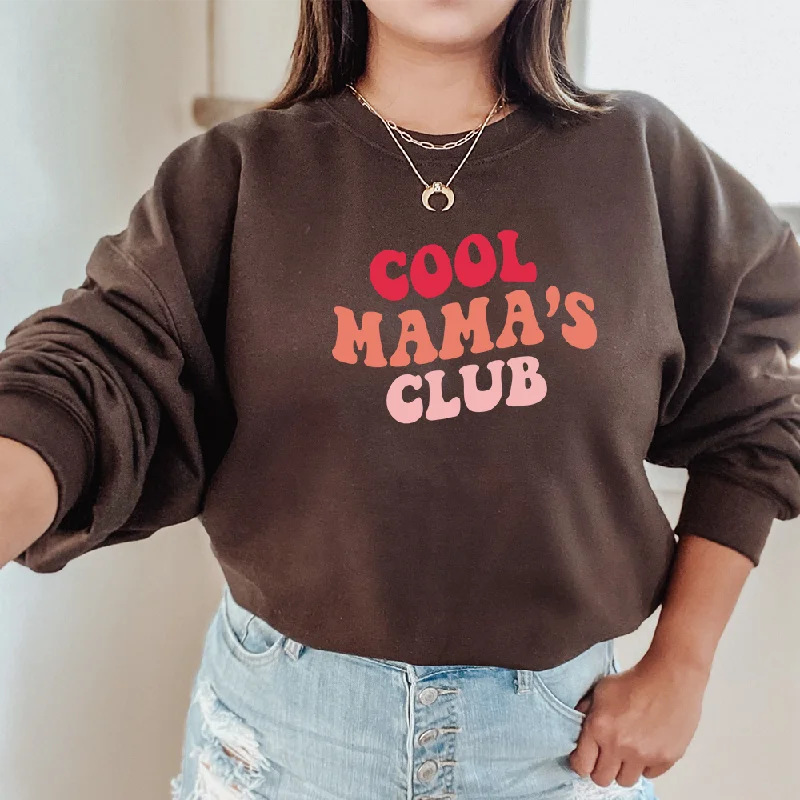 Cool Mamas Club Wave Sweatshirt Hoodie with Lining Warm Insulated