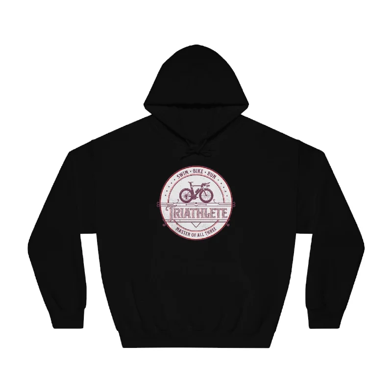 Triathlete - Master of All Three Hoodie - Unisex Hoodie with Hood Adjustable Protection