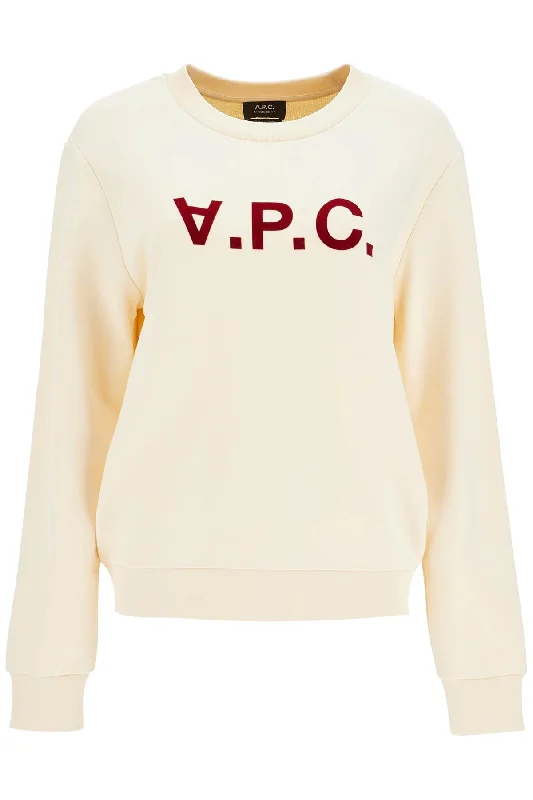 Grand Vpc Sweatshirt  - White Hoodie with Half-Zip Sporty Casual