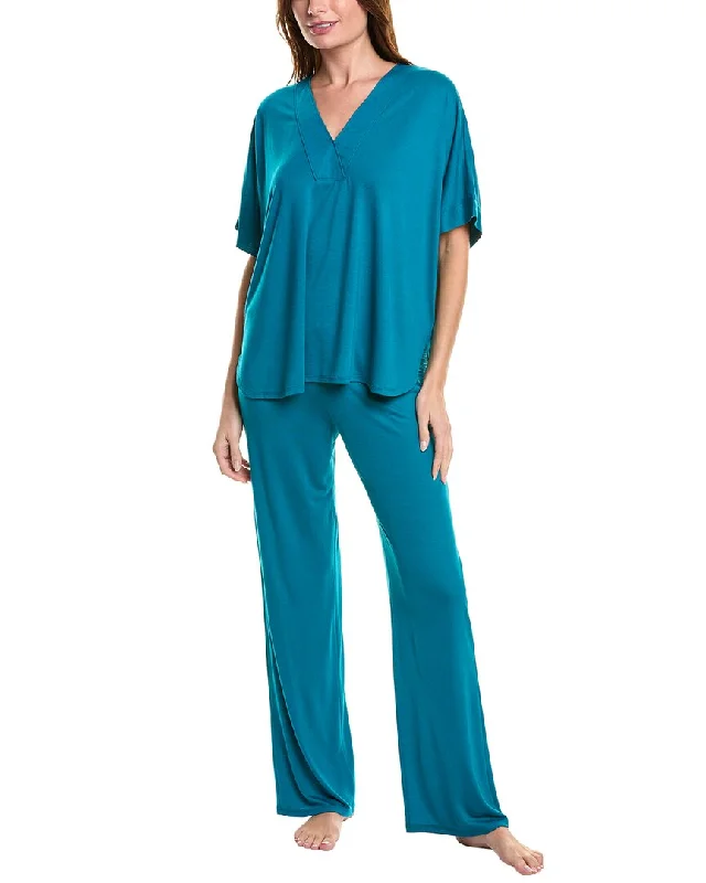 N Natori 2Pc Congo Pajama Pant Set Casual Wide Pants