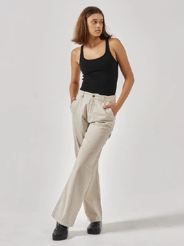 Painter Pant - Oatmeal Elegant Wool Trousers