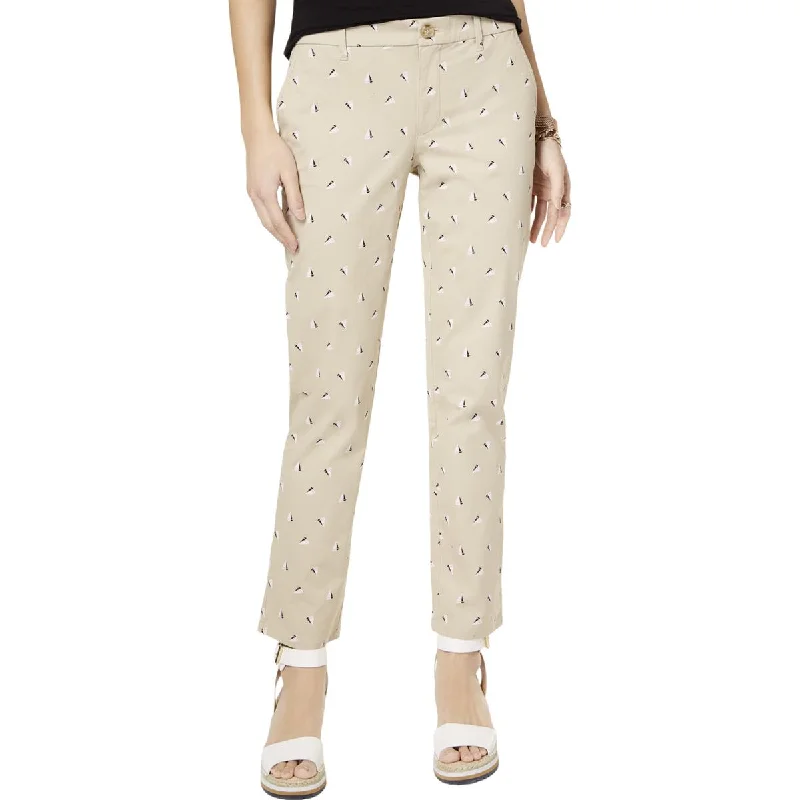 Hampton Womens Slim Fit Printed Chino Pants Cozy Fitted Pants