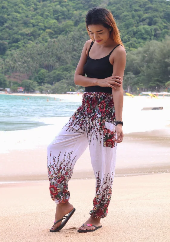 Floral Harem Pants Hippie Boho Pants Chic Checkered Pants