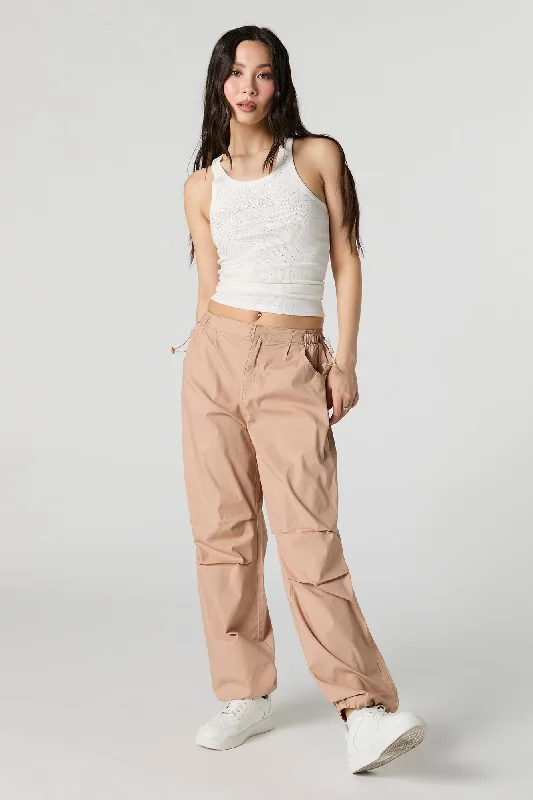 Toggle Waist Parachute Pant Casual Track Pants