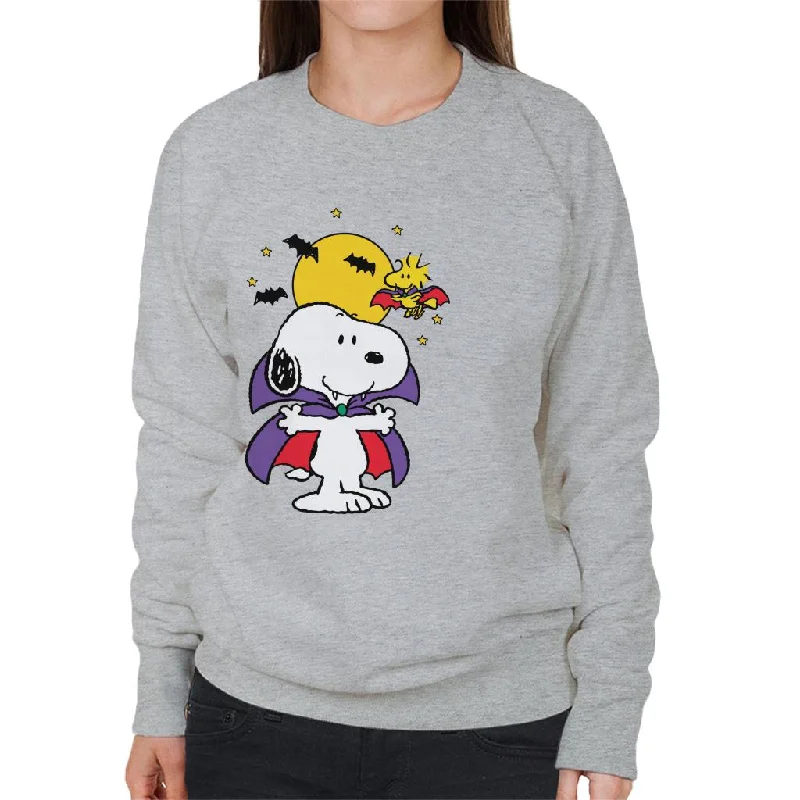 Peanuts Halloween Snoopy Vampire Women's Sweatshirt Graphic Hoodie Design Print