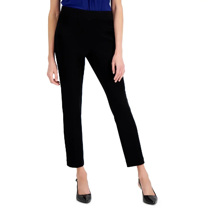 Womens Slim High Rise Ankle Pants Comfortable Wide-Leg Pants