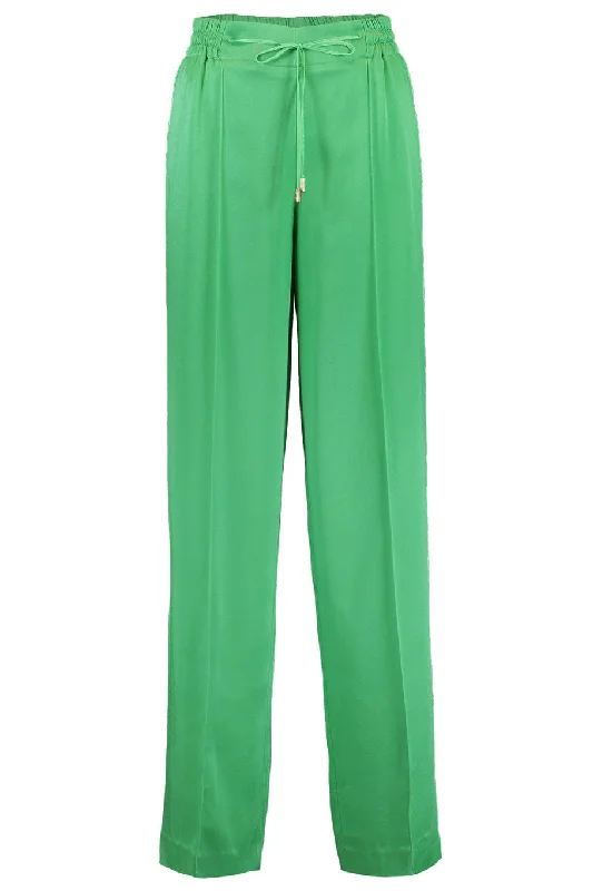 Drawstring Tie Wide Leg Pant Classic Stretch Pants