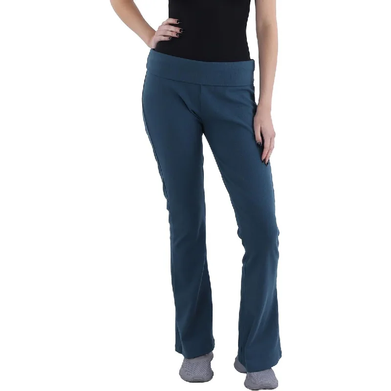 Womens Flared Fitness Yoga Pants Classic Cropped Pants