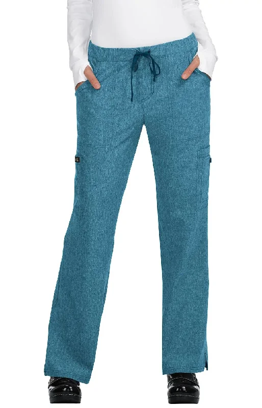 Holly Pant Heather Caribbean Blue Stylish Paperbag Waist Pants