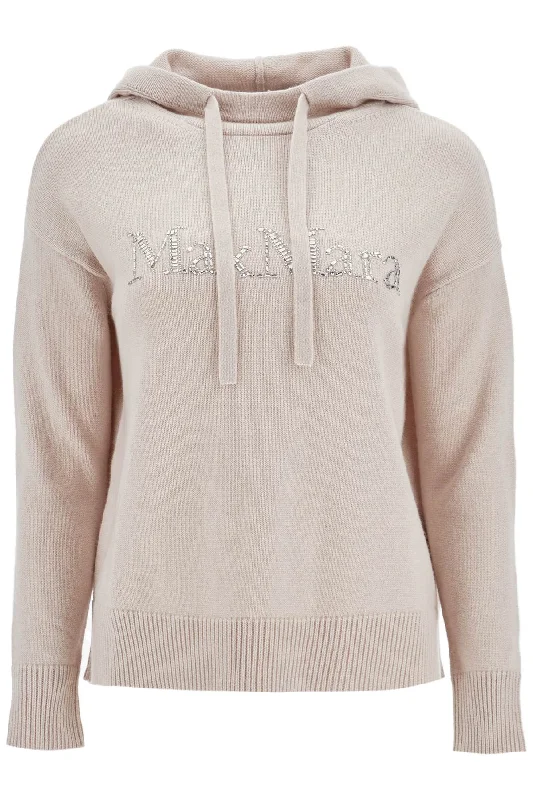 'knitted Gorizia Sweatshirt With Rhin  - Neutro Hoodie with Hem Drawcord Adjustable Customizable