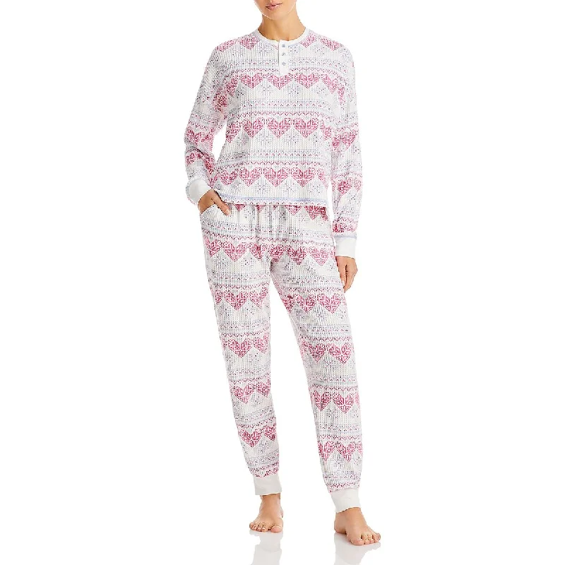 Womens 2 PC Printed Pant Set Trendy Work Pants