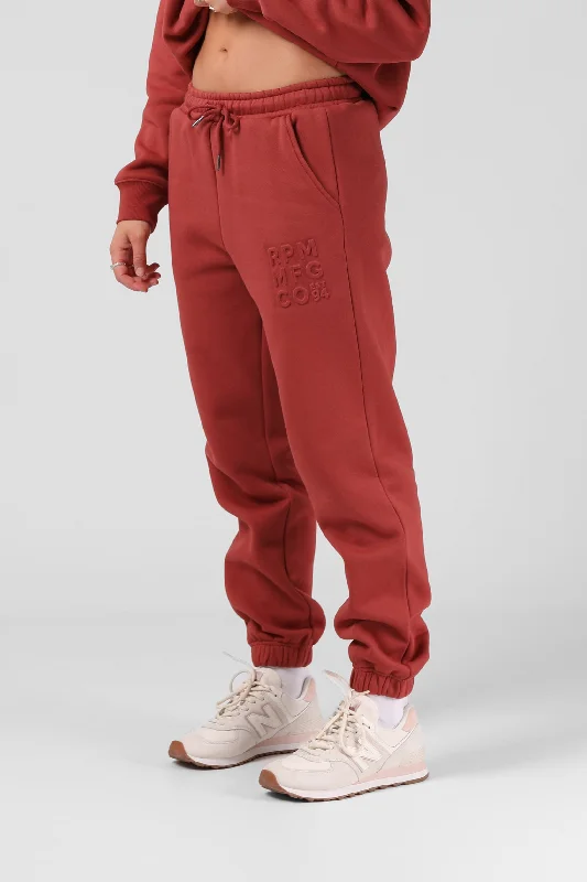 Baggy Tracky Pant - Faded Red Classic Straight-Leg Pants