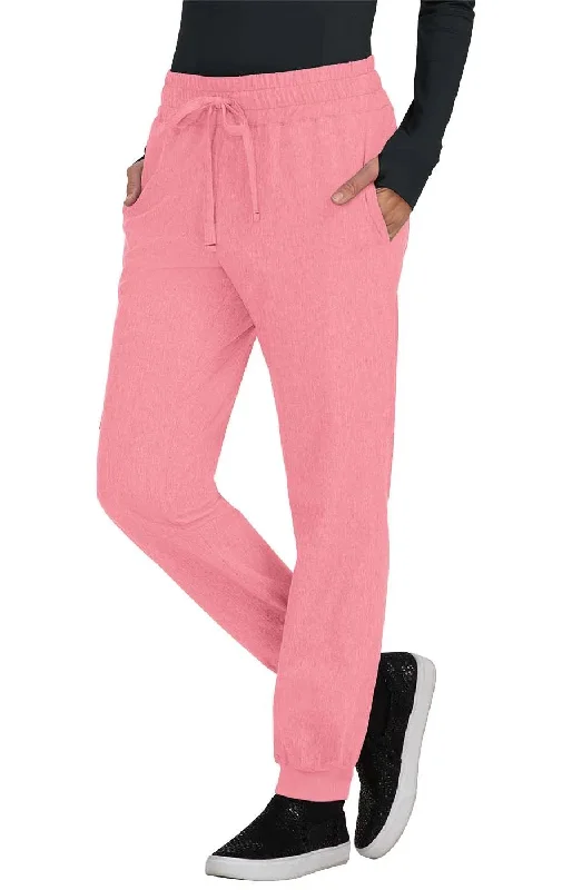 Gemma Jogger Pant Heather Soft Pink Elegant Palazzo Trousers