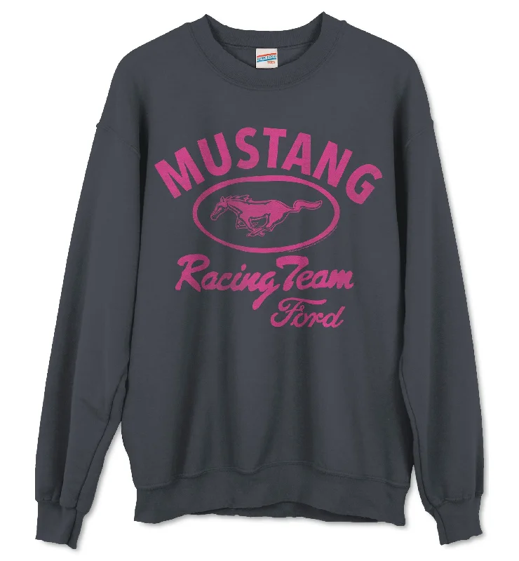 Junk Food Mustang Racing Graphic Sweatshirt Hoodie with Thumb Holes Functional Cozy