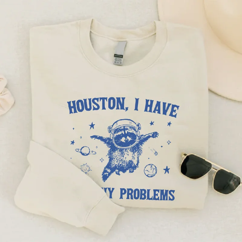 Houston Where Do I Start Sweatshirt Hoodie with Reflective Safety Nightwear