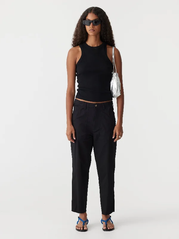 stretch cotton relaxed pant High-Waist Jogger Pants