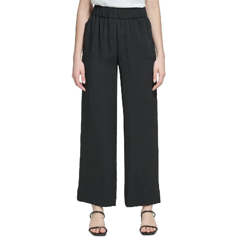 Womens High Rise Stretch Wide Leg Pants Wide-Legged Palazzos