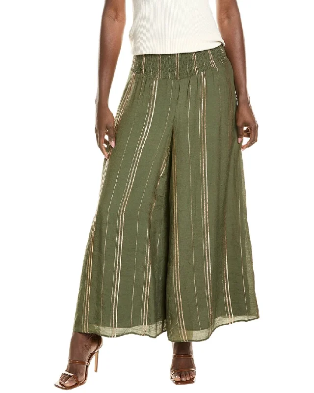 Vince Camuto Smocked Waist Pant Stylish Slim Trousers