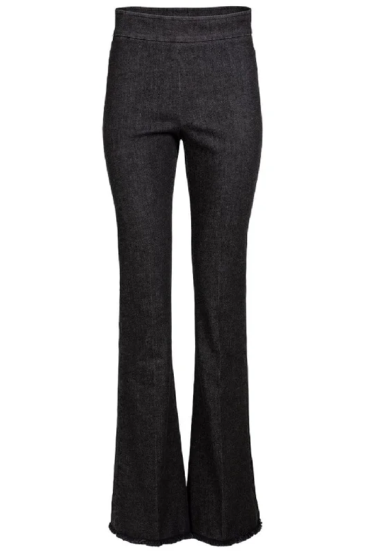 Bellini Denim Fray Pant - Dark Grey Elegant Trouser Pants