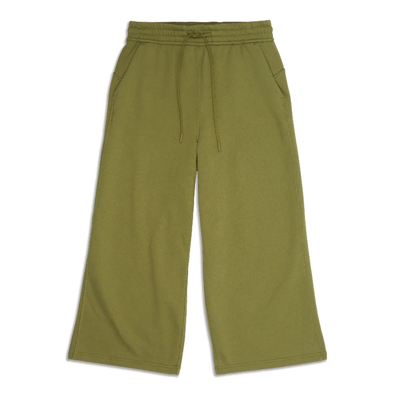 Loungeful High-Rise Wide Leg Cropped Pants - Resale Chic Faux Leather Pants