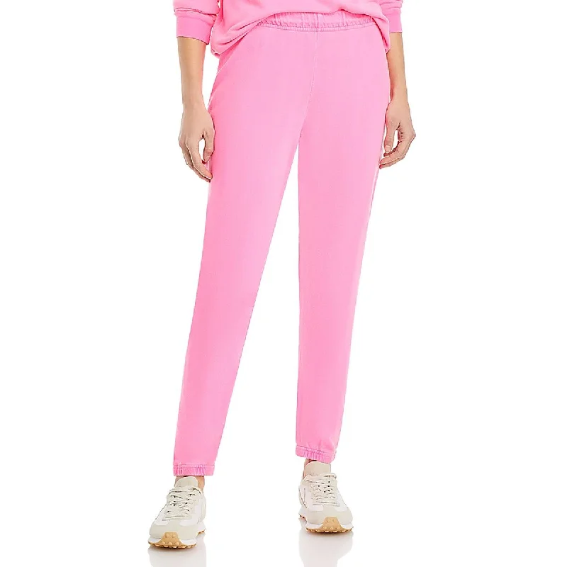 Womens Cotton Blend Drawstring Hem Jogger Pants Soft Sweatpants Style