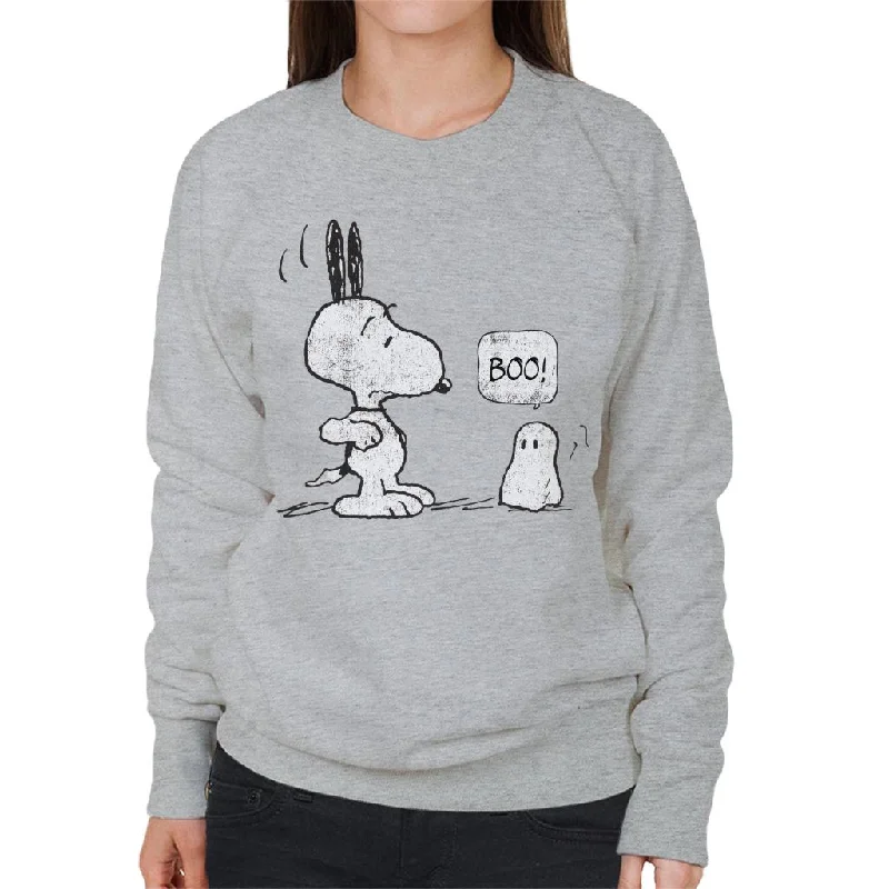 Peanuts Halloween Ghost Fright Snoopy Women's Sweatshirt Hoodie with Mesh Breathable Sporty