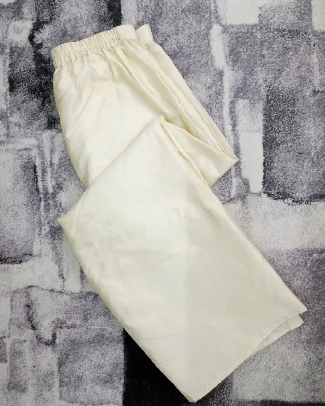 Ivory Wide Legged Pants Slim Fit Casual Pants