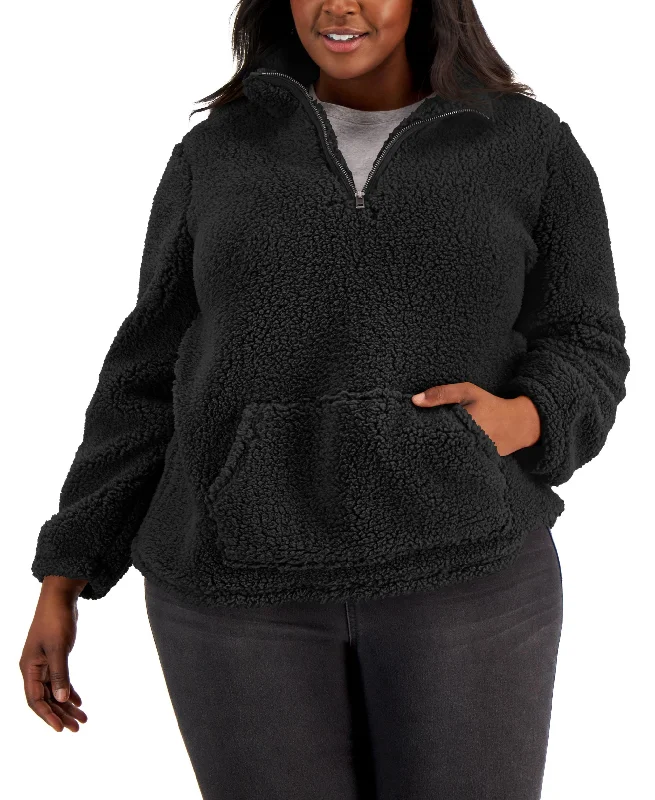 Style & Co Plus Size Sherpa Sweatshirt Hoodie Sweatshirt Pullover